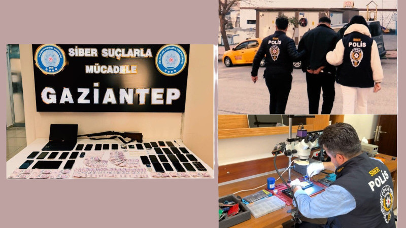 GAZİANTEP MERKEZLİ 14 İLDE YAPILAN OPERASYONLA 58 DOLANDIRICI YAKALANDI