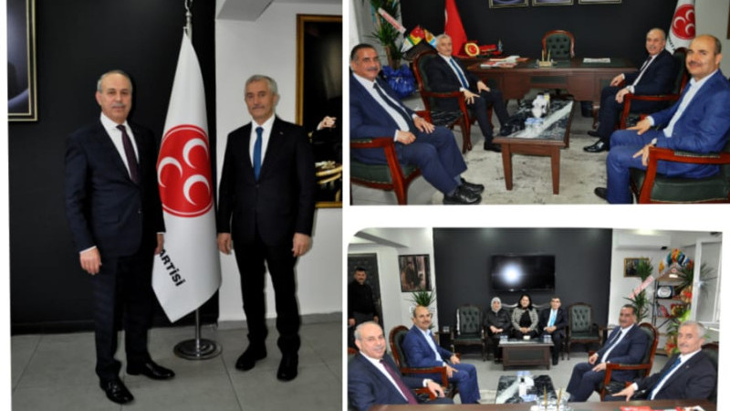 TAHMAZOĞLU’NDAN MHP İL BAŞKANI KILIÇ’A HAYIRLI OLSUN ZİYARETİ