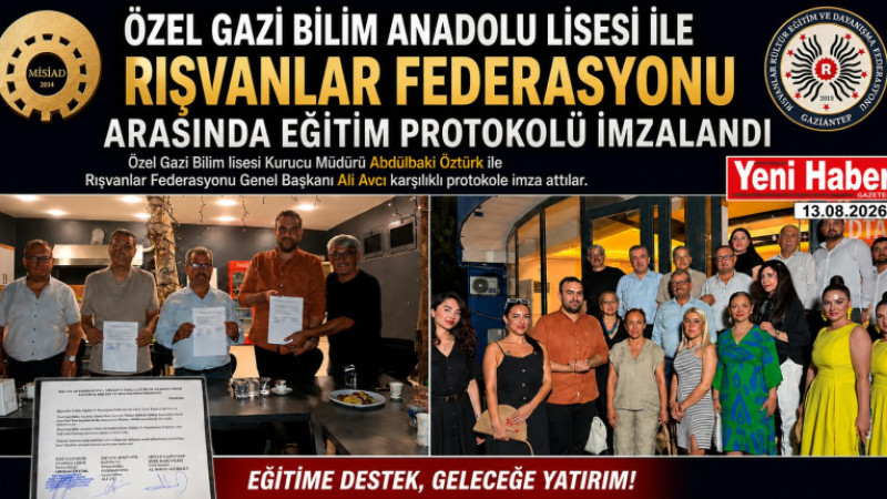 ÖZEL GAZİ BİLİM ANADOLU LİSESİ İLE RIŞVANLAR FEDERASYONU ARASINDA EĞİTİM PROTOKOLÜ İMZALANDI