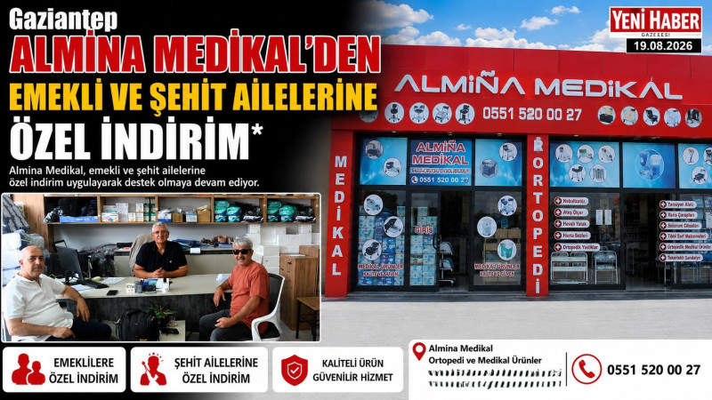 ALMİNA MEDİKAL’DEN EMEKLİ VE ŞEHİT AİLELERİNE ÖZEL İNDİRİM
