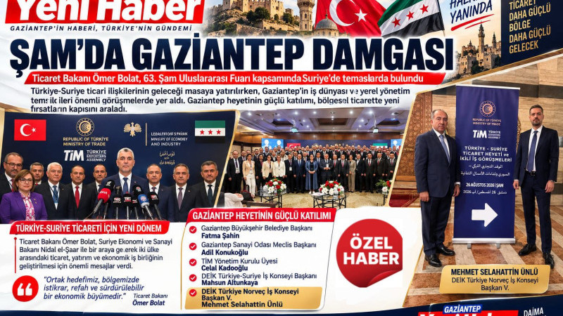 ŞAM FUARINDA GAZİANTEP DAMGASI 
