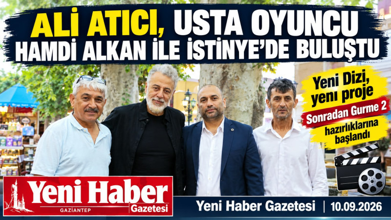 ALİ ATICI, USTA OYUNCU HAMDİ ALKAN İLE İSTİNYE’DE BULUŞTU